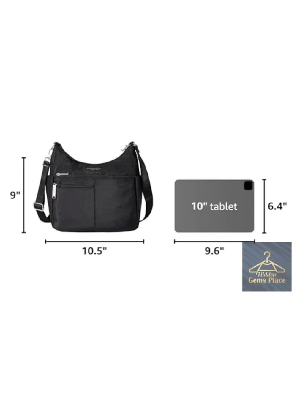 Anti-theft Crossbody Bag with RFID Blocking and Locking Zippers